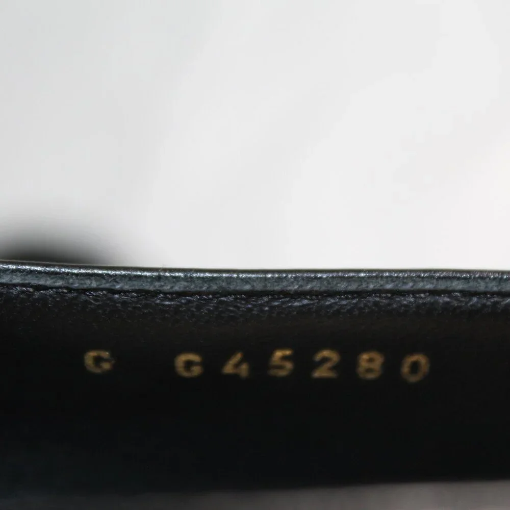 CHANEL Black Leather Mary Jane Flats with Gold CC Accent - Picture 5 of 16